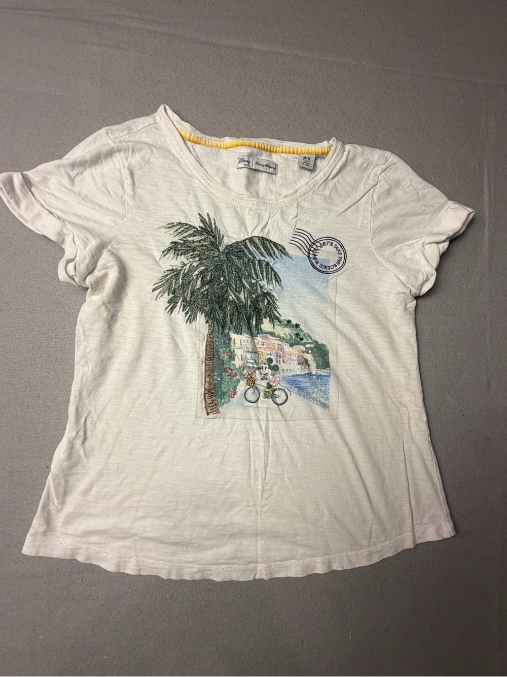 Tommy Bahama White Tropical Palm Graphic Tee M